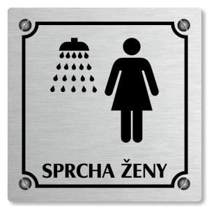 Sprcha ženy, 118x118mm, stříbrná, Kansas